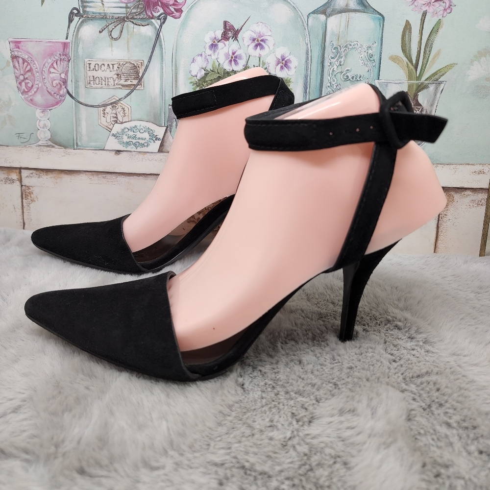 Alexander Wang suede ankle strap heels
